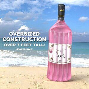 Swimline The Rose Float Inflatable Pool Float 94" x 28" NIB Wine Bottle